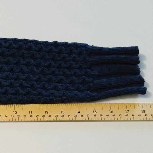 Patagonia Womens Cardigan Sweater Open Front Navy Blue Long Sleeve Cable Knit XS - Picture 7 of 12